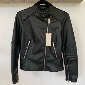 NEW with tag faux leather jacket